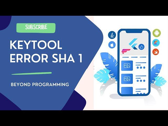 Generate SHA 1 Key In Flutter, Keytool error | Flutter 2.5 (Latest)