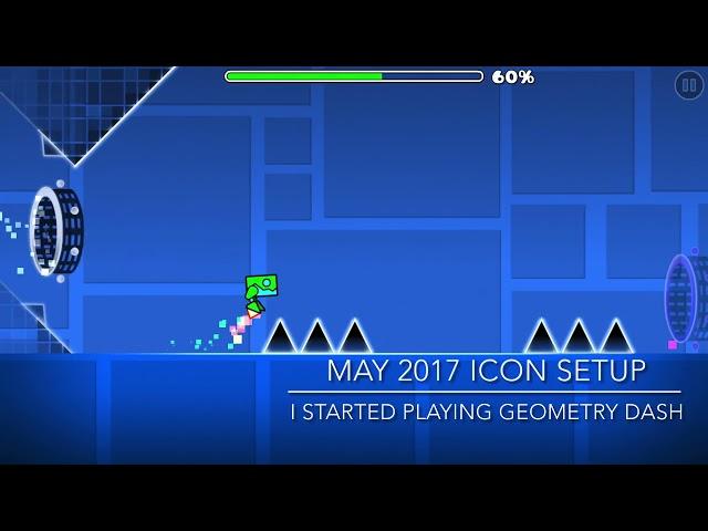My Geometry Dash Icon Setup Evolution 2017-2021