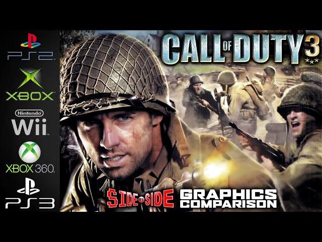 Call of Duty 3 | Side by Side | PS2 XBOX Wii Xbox 360 PS3 | FPS & Graphics Comparison