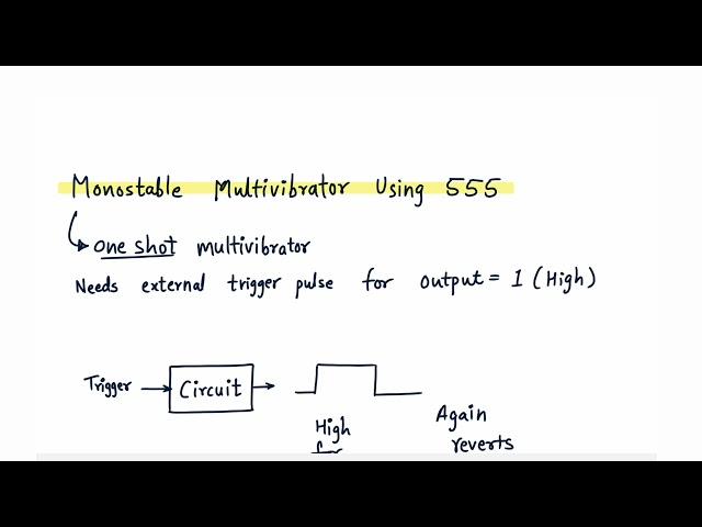 Monostable Multivibrator using 555 timer - English - 555 timer as monostable multivibrator