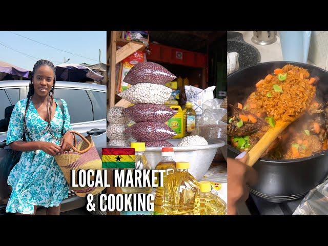 LIVING IN GHANA AS A WOMAN | VISITING OSU, COOKING JOLLOF, LOCAL GHANA MARKET