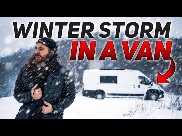 Living In A Van In The Winter | VANLIFE SNOWSTORM