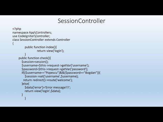 CodeIgniter 4  Login with sessions