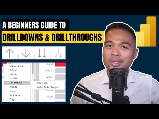 A Beginners Guide to using DRILLDOWNS and DRILLTHROUGHS in Power BI // Power BI Basics in 2022