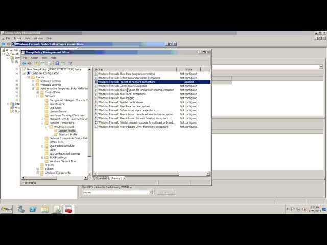 disable windows firewall through group policy.