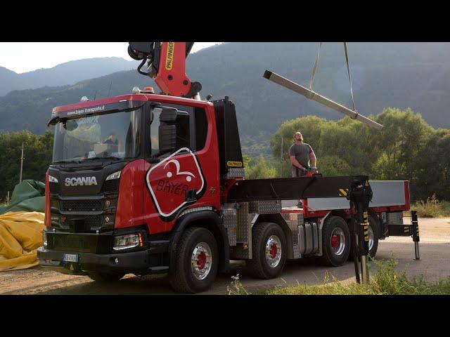 Scania R650 XT V8 - Palfinger PK92002 - Bayer