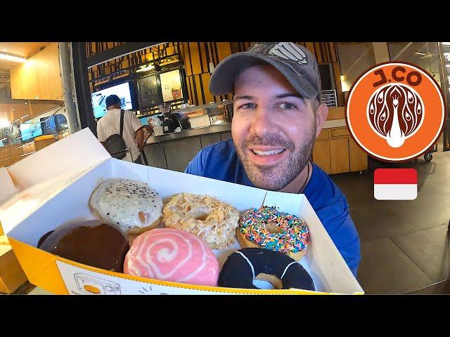 First time trying J.CO DONUTS in INDONESIA  (VS Dunkin' Donuts)