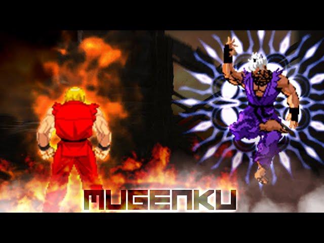 Ken Burn vs God Akuma. Street Fighter MUGEN