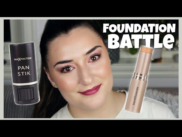 FOUNDATION BATTLE | MaxFactor Pan Stik vs. BareMinerals Complexion Rescue Stick | Dejana Pasic