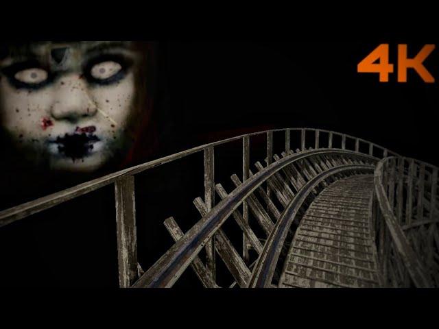  VR 360 Halloween Roller Coaster Experience POV Virtual Reality 4K 3D Ride