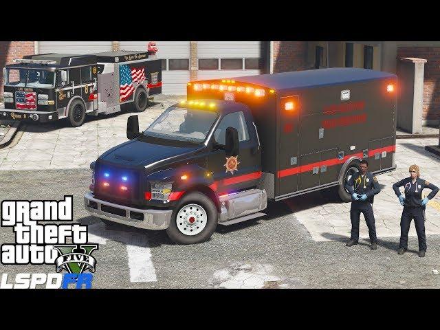 GTA 5 Paramedic Mod New Ford F-750 Ambulance Responding To EMS Calls