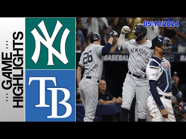 New York Yankees vs Tampa Bay Rays GAME HIGHLIGHTS May 10, 2024  | MLB Highlights | 2024 MLB Season