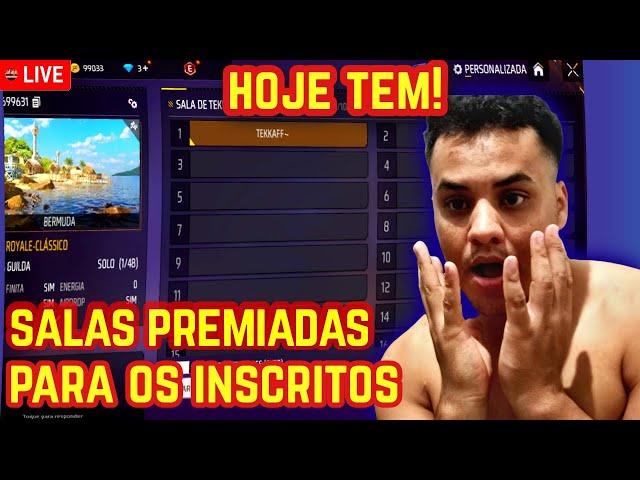  LIVE SALA PREMIADA! Vença e Ganhe Prêmios FREE FIRE AO VIVO