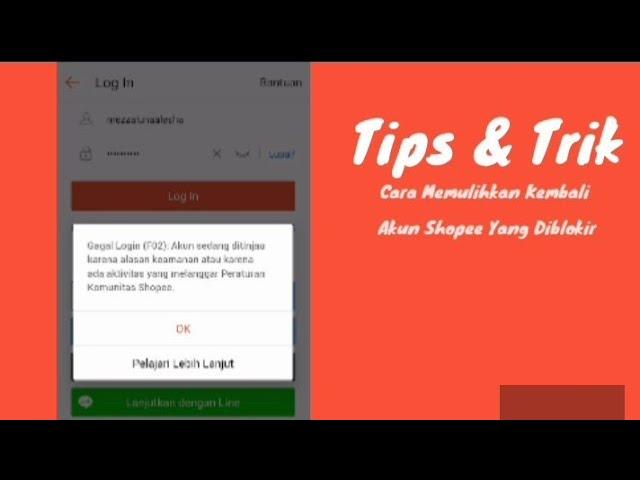 Cara memulihkan akun shopee yang diblokir