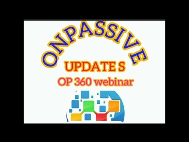 Onpassive Latest New UPDATE Payment processor Live #onpassive #ash #upi