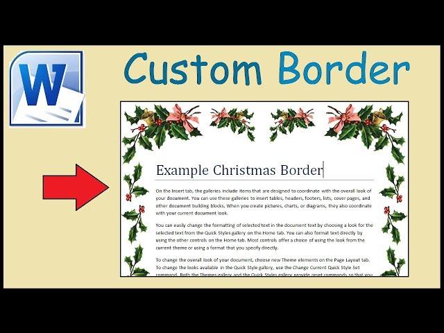 How to create your own custom border in Word