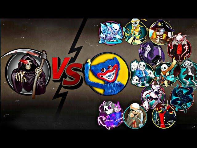 The Grim Reaper Vs All Legendary Sans & The Huggy Wuggy | Most Epic Video