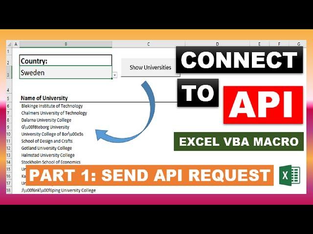 Connect to API in Excel Part 1/2: Send API Request