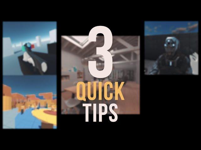 3 QUICK TIPS for Oculus Quest development in Unity