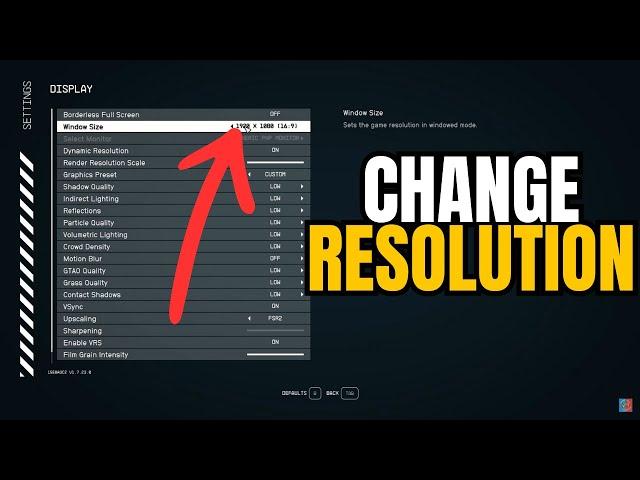 How to Change Resolution in Starfield - Unlock Window Size Setting #starfield