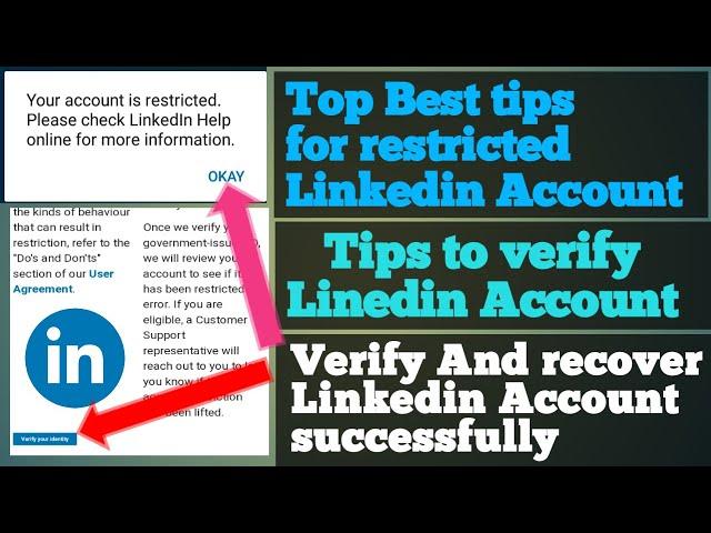 Top Best tips for Restricted Linkedin Account || Verify and recover Linkedin Account Successfully.