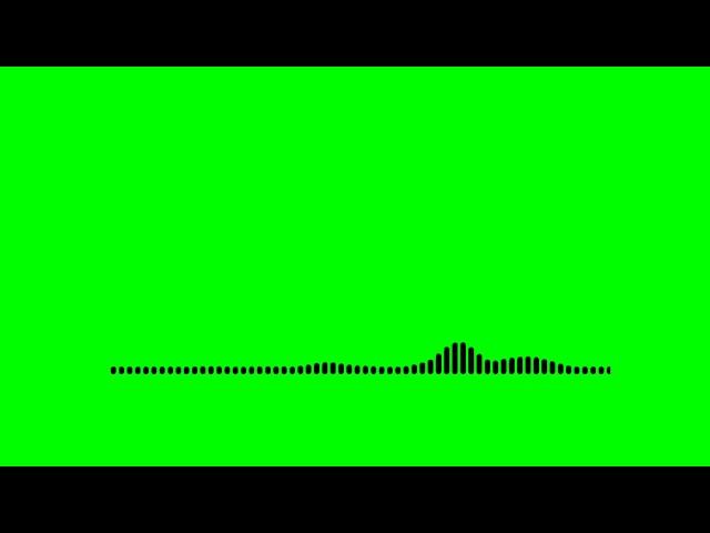 Audio spectrum Green Screen_Black Audio waves green screen