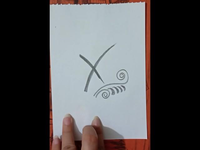 How to write X In Stylish way #alpabetloredraw #drawingguide #art #alponadrawing #alphabetedrawing