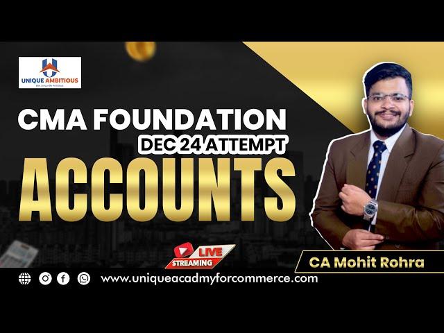 CMA Foundation || Accounts || Lecture - 24 || Accounting for Depreciation || CA Mohit Rohra