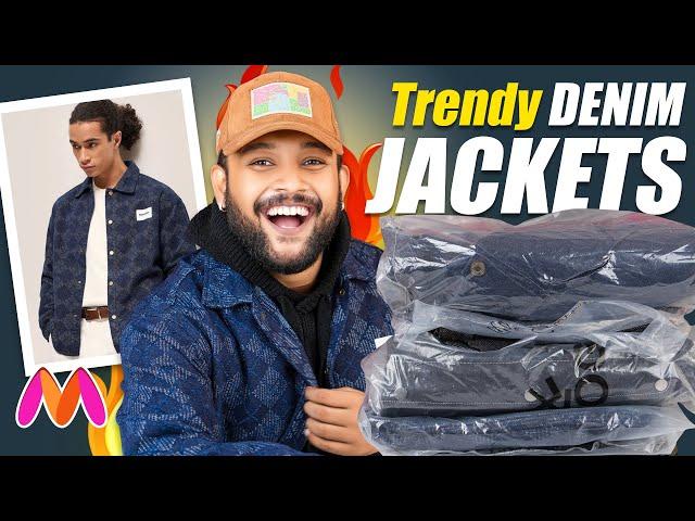 6 Best Stylish Denim Jackets for (Winter) Men  The Bear House Jacket Myntra Haul 2024 | ONE CHANCE