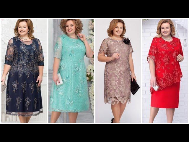 Very beautiful plus size mother of the bride dresses// party wear lace dress