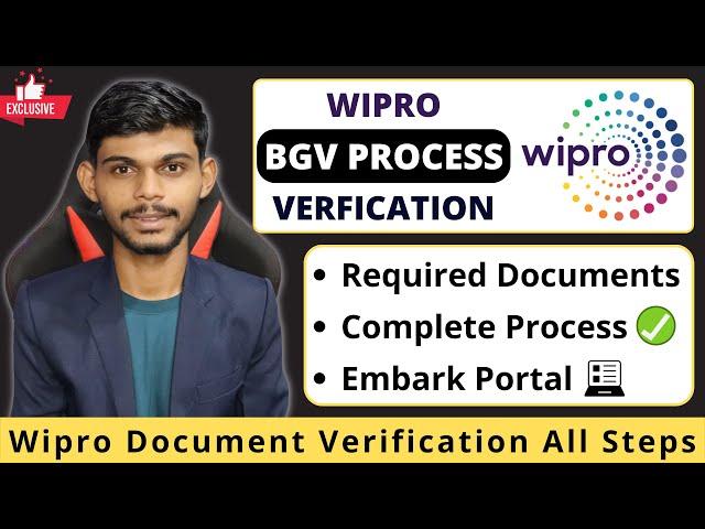 How To Do Background Verification For Wipro | Upload Documents To Embark Portal | All Steps