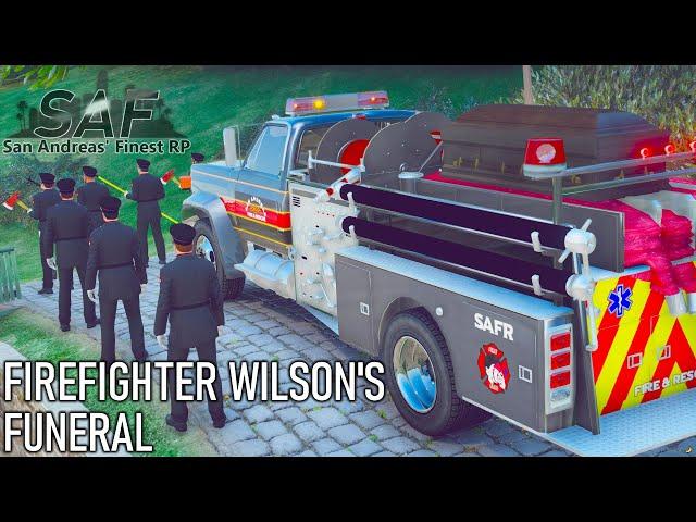 Firefighter James Wilson's Funeral - (Real Life Loss of An SA'F Member)