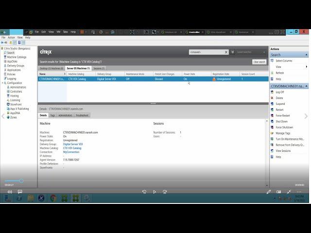 Troubleshooting - Citrix VDI unregistered