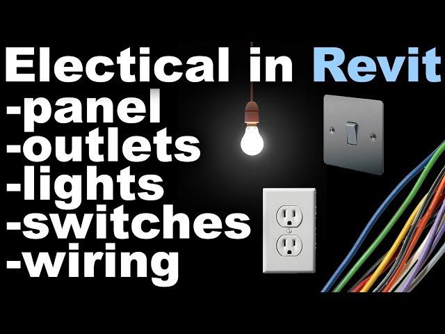 Revit Electrical Beginner Tutorial (outlets, lights, banel board, switches, wiring)