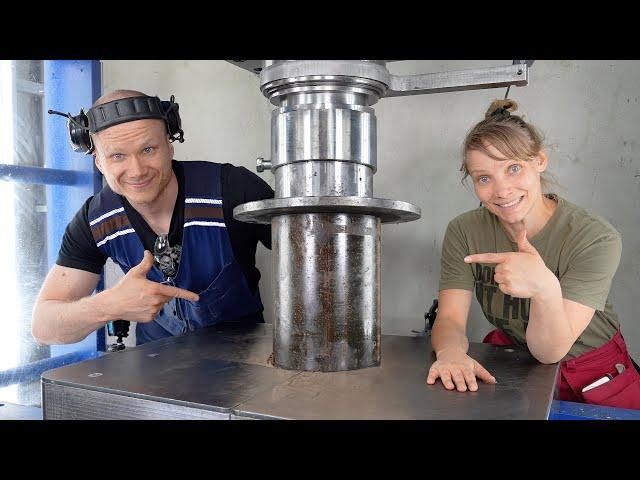 Can Giant Steel Pipe STOP 300 Ton Hydraulic Press?