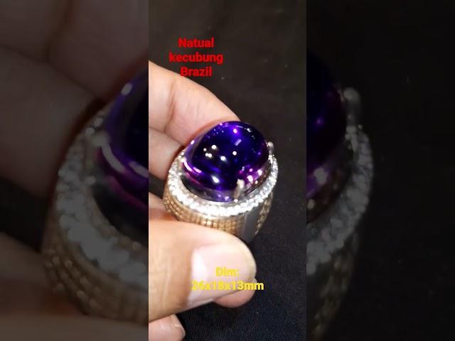 Natural kecubung Brazil HQ. Ring silver handmade.wa:087772822269.