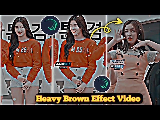 How to edit Brown effect + HDR CC  In Alight motion|| Full Tutorial Vedio || Brown Colour Grading