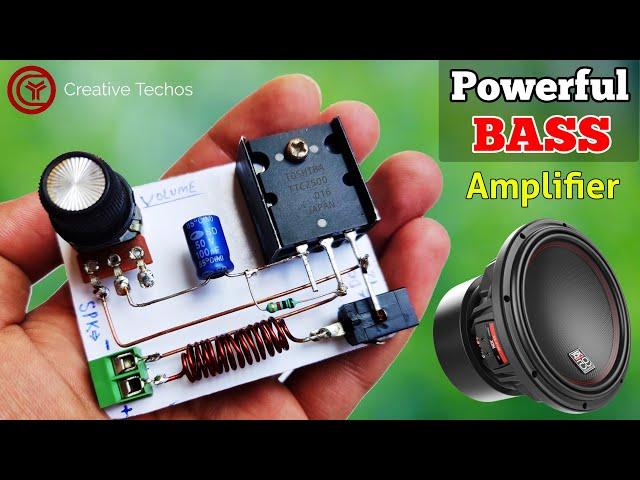 12V Powerful Ultra Bass Audio Amplifier Circuit