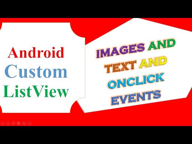 Android ListView Ep.06 : Custom ListView - With Images and Text and OnClick [ArrayAdapter]