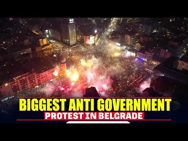 Over 100,000 protesters flood Belgrade in one of biggest anti-government rallies I Protest I Serbia