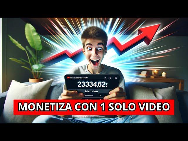 Cumple Los REQUISITOS en POCOS Días  Cómo Monetizar YouTube con UN Solo Video