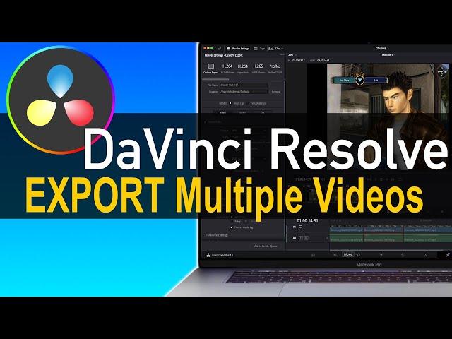 DiVinci Resolve Tutorial - Export Multiple Videos From One Long Video | Batch Exporting