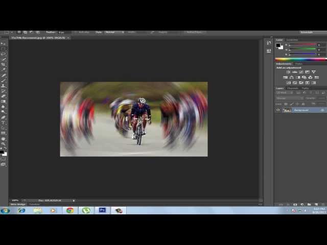 Make Image background blur spin effect in Photoshop cs6