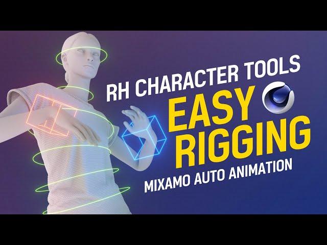 CINEMA 4D Easy Rigging Rh Character Tools With Mixamo Tutorial l Rh Character Tool 튜토리얼