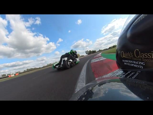 Onboard Vincent sidecar CRMC Donington 28/07/24