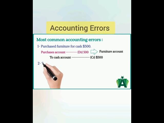 Accounting Errors | New students | #viral #youtubeshorts #shortvideo