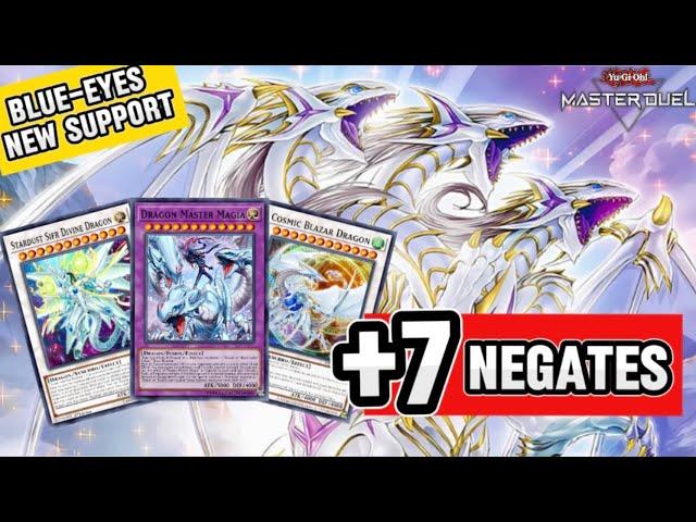 BLUE-EYES NEW SUPPORT is Here!, MAGIA, ULTIMATE SPIRIT, SIFR & COSMIC BLAZAR in 1 Turn [Master Duel]