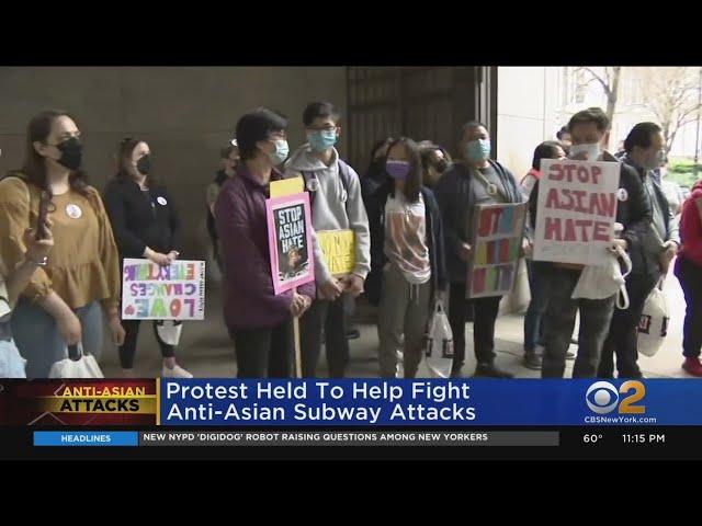 Protest Held To Help Fight Anti-Asian Subway Attacks