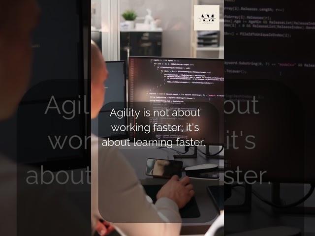 Agility is not about working faster; it's about learning faster. #booktok #agilecoaching #bookish