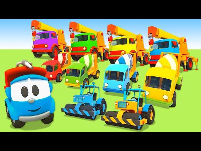 Car cartoons for kids & street vehicles cartoon full episodes - Leo the Truck & big trucks for kids.